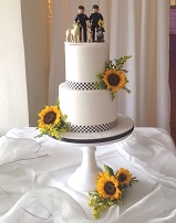 Sunflower wedding cake police model